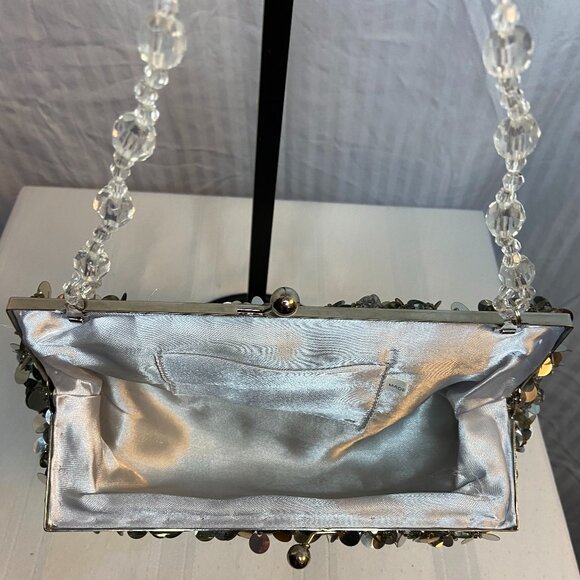 Clutch purse arm purse lot of 3 sequined beaded purses - Picture 7 of 8